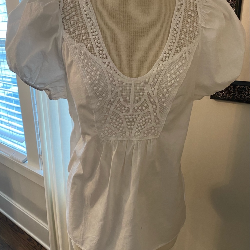 edme & esyllte white cotton bohemian blouse